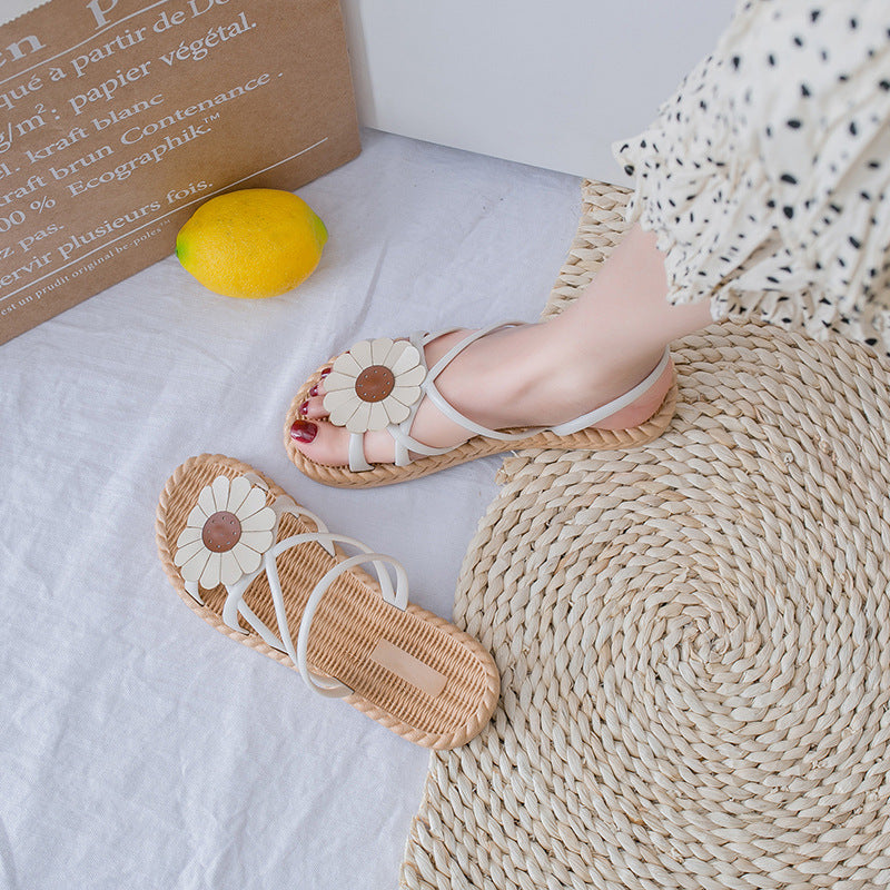 Flat Roman Women's Shoes Fashion Fairy Style Ladies Sandals