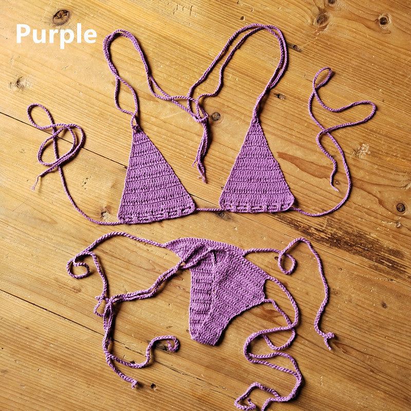 Handmade Crochet Swimsuit Bikini Suit Sunbathing Bikini