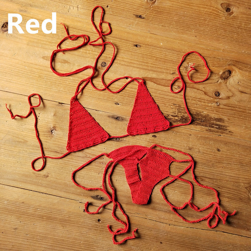 Handmade Crochet Swimsuit Bikini Suit Sunbathing Bikini