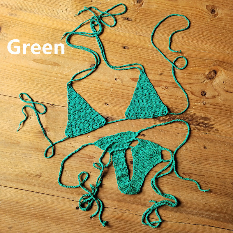 Handmade Crochet Swimsuit Bikini Suit Sunbathing Bikini