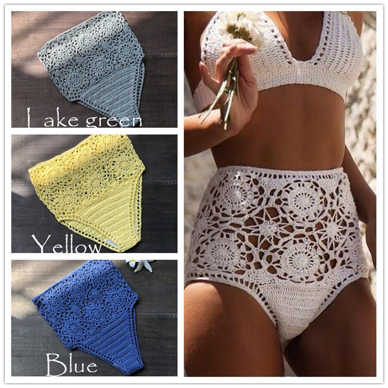 Woven cutout swimsuit shorts