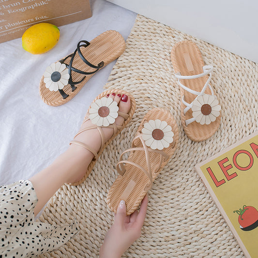 Flat Roman Women's Shoes Fashion Fairy Style Ladies Sandals