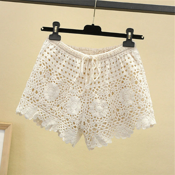Outwardly Wear Hollow Three-piece Pants In Spring And Summer