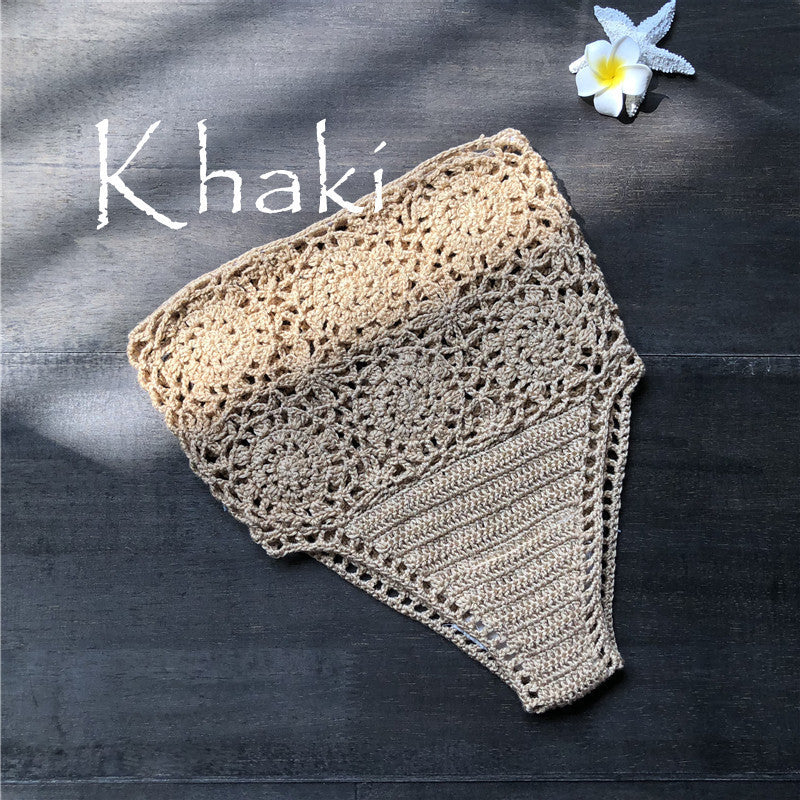 Woven cutout swimsuit shorts