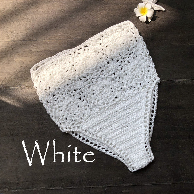 Woven cutout swimsuit shorts