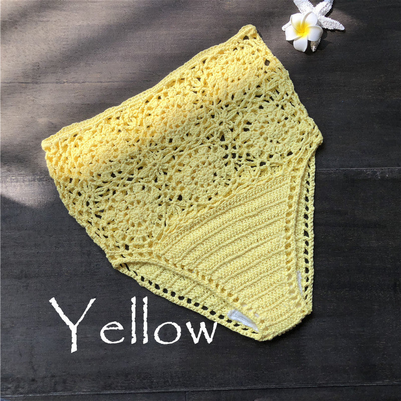 Woven cutout swimsuit shorts